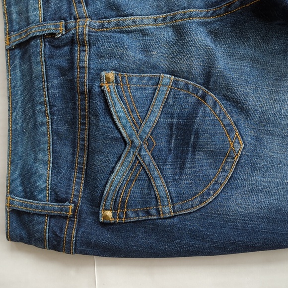 Nobo Distressed Studded Heart Capri Jeans Y2K Junior 13 Blue - Picture 9 of 16